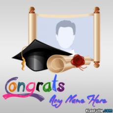 Congratulation Wish Card With Name and Picture