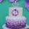 Beautiful Purple Crown Birthday Cake With Initial Alphabet For Girls