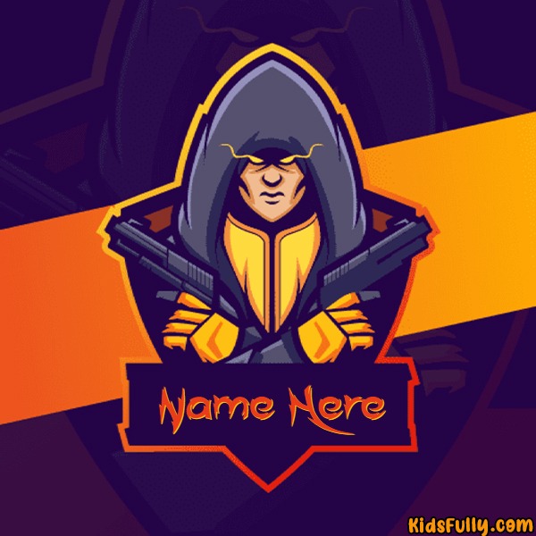 Gun Fighter Gaming Logo With Name