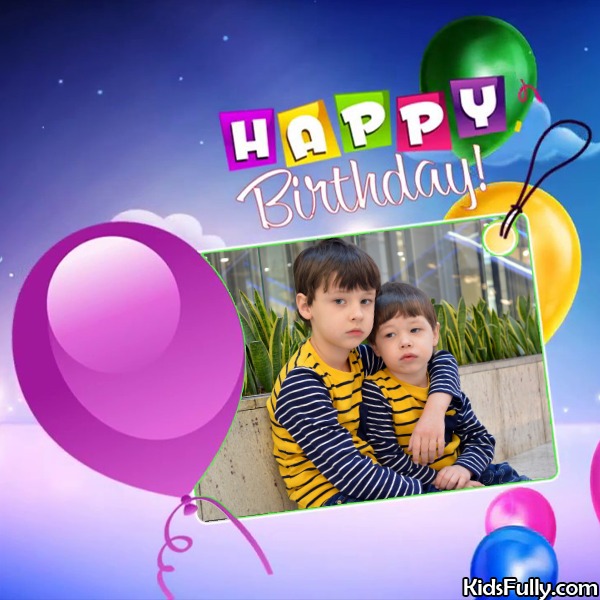 Happy Birthday Balloons Card With Picture