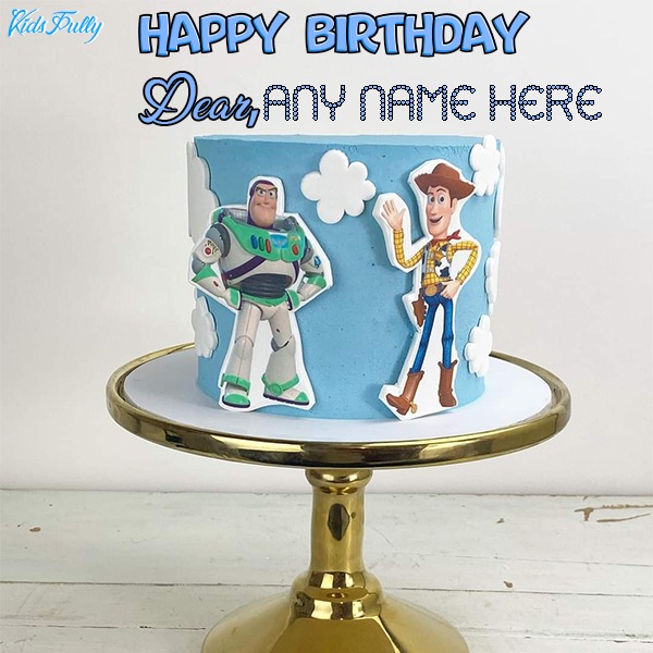 Toy Story Beautiful Cartoon Cake For Kids With Name